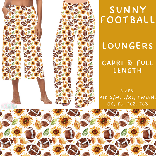 PREORDER Batch #204 - Hello Fall - Closes 9/20 - ETA early Nov - Sunny Football Capri and Full Length Loungers