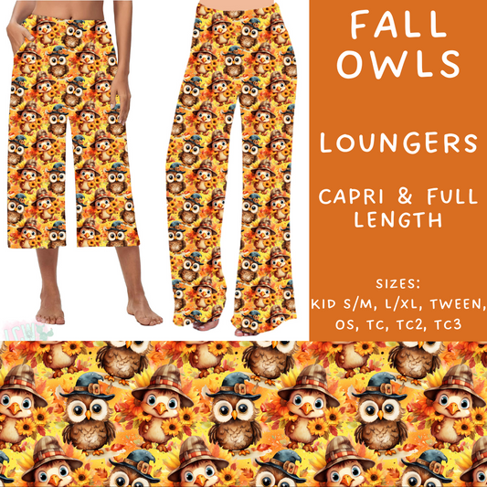 PREORDER Batch #204 - Hello Fall - Closes 9/20 - ETA early Nov - Fall Owls Capri and Full Length Loungers