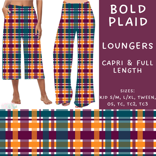 PREORDER Batch #204 - Hello Fall - Closes 9/20 - ETA early Nov - Bold Plaid Capri and Full Length Loungers