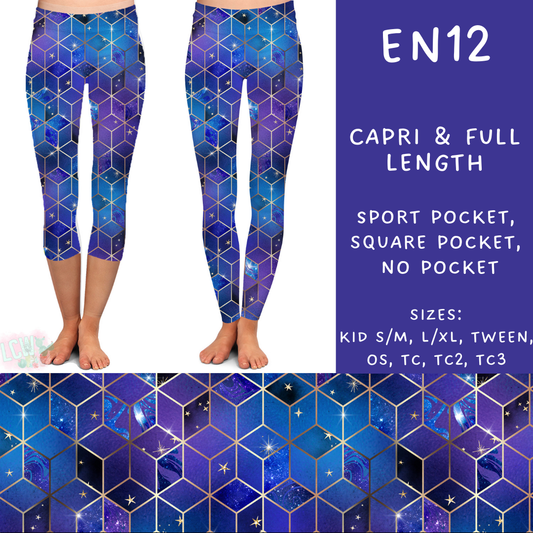 PREORDER Batch #206 - Electric Night - Closes - 9/25 - ETA early Nov - EN12 Full and Capri Length Leggings