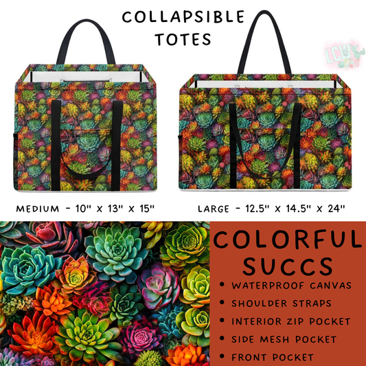 Batch #267 - Collapsible Totes - Closes 1/6 - ETA mid March - Neon Tropical Flowers Collapsible Tote