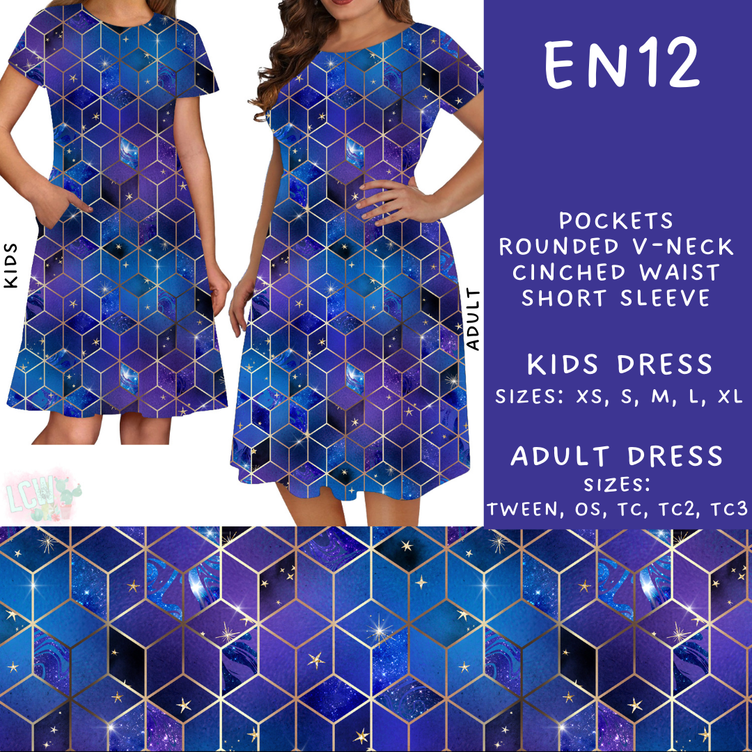 PREORDER Batch #206 - Electric Night - Closes - 9/25 - ETA early Nov - EN12 Adult & Kids Dresses