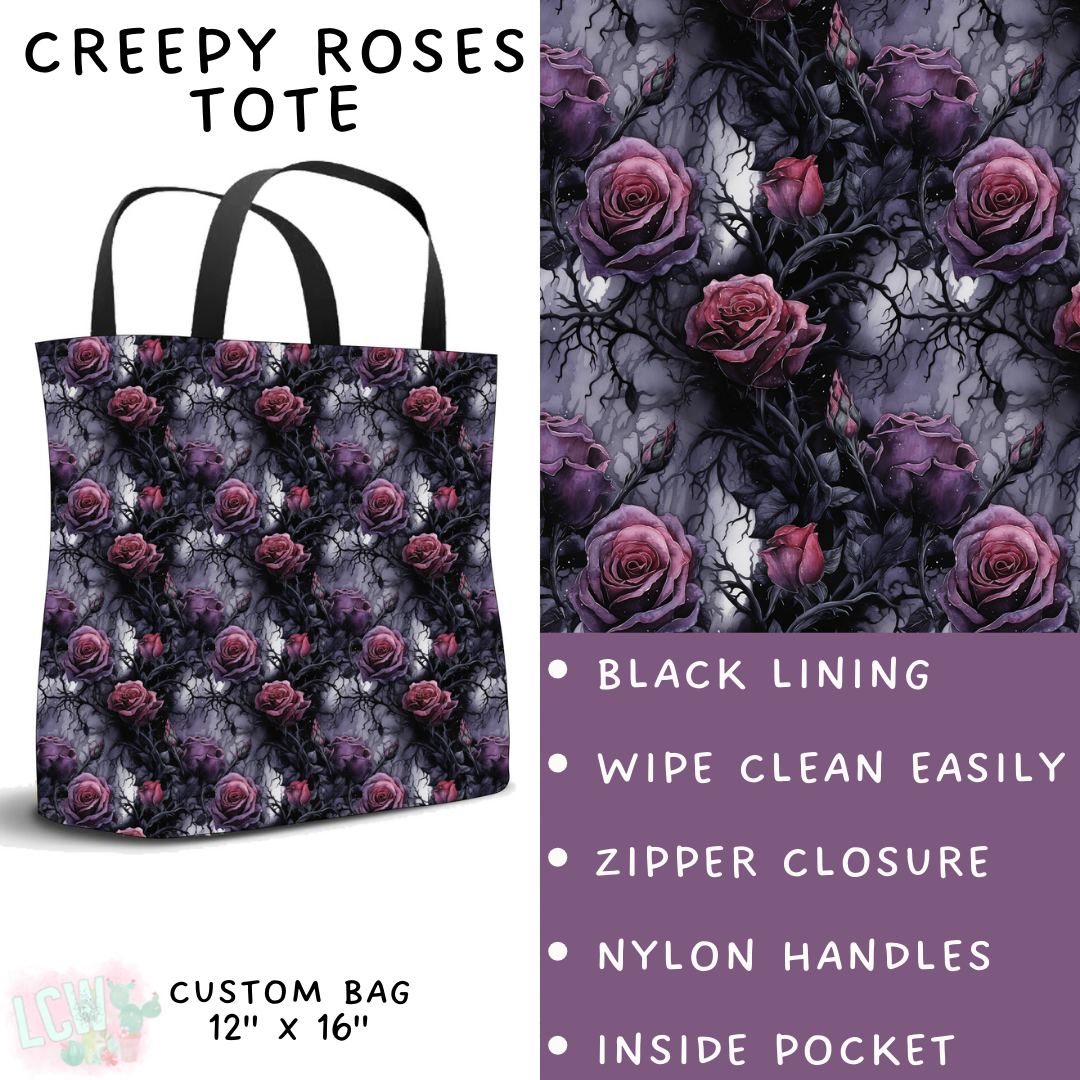 Batch #268 - November Request Run - Closes 1/10 - ETA late March - Creepy Roses Tote