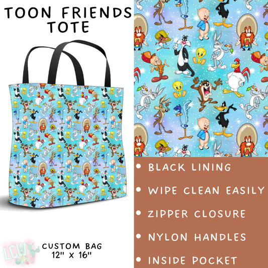 Batch #268 - November Request Run - Closes 1/10 - ETA late March - Toon Friends Tote