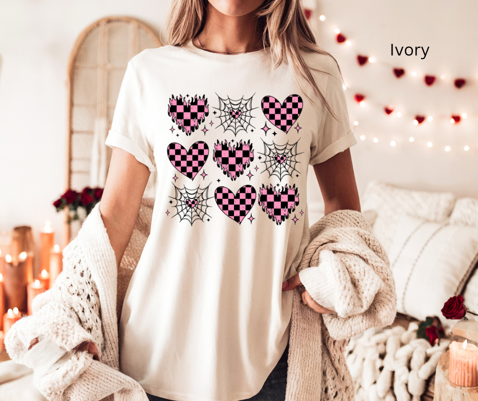 Hearts in a Web Tee