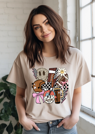 Retro Groovy Football Tee/Sweatshirt