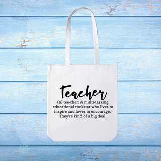 Teacher Definition Tote Bag