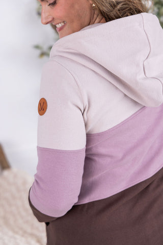 IN STOCK Colorblock Fullzip - Neutral, Purple, and Brown FINAL SALE