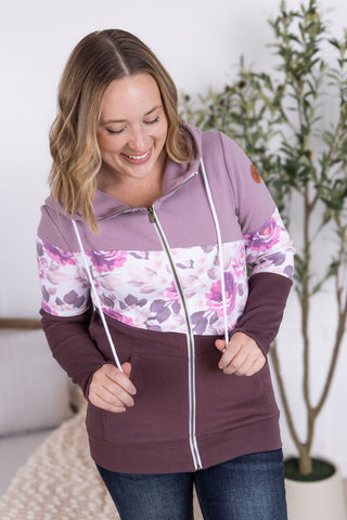 IN STOCK Colorblock Fullzip - Purple, Autumn Blossom, and Plum FINAL SALE