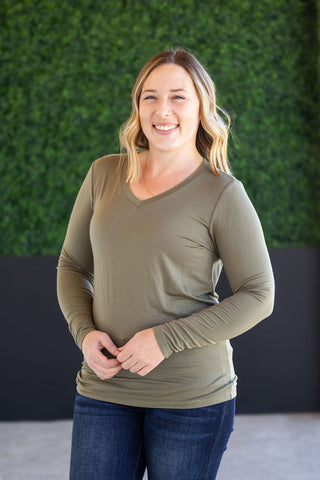 IN STOCK Larissa Long Sleeve - Olive FINAL SALE