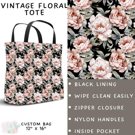 Batch #268 - November Request Run - Closes 1/10 - ETA late March - Vintage Floral Tote