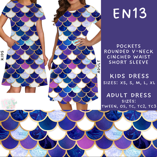 PREORDER Batch #206 - Electric Night - Closes - 9/25 - ETA early Nov - EN13 Adult & Kids Dresses