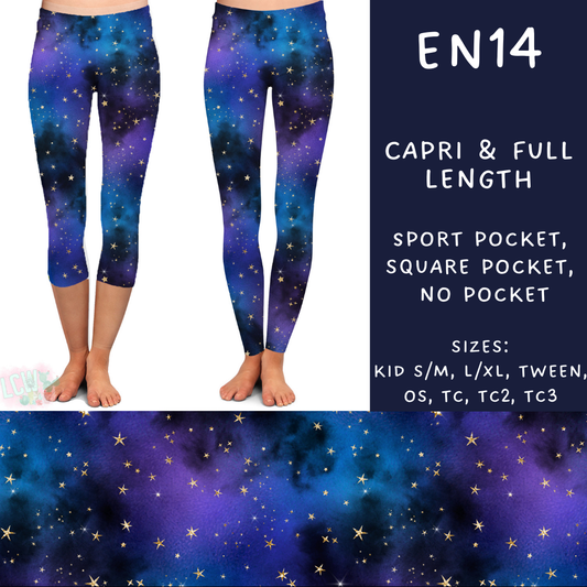 PREORDER Batch #206 - Electric Night - Closes - 9/25 - ETA early Nov - EN14 Full and Capri Length Leggings