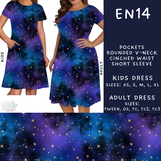 PREORDER Batch #206 - Electric Night - Closes - 9/25 - ETA early Nov - EN14 Adult & Kids Dresses