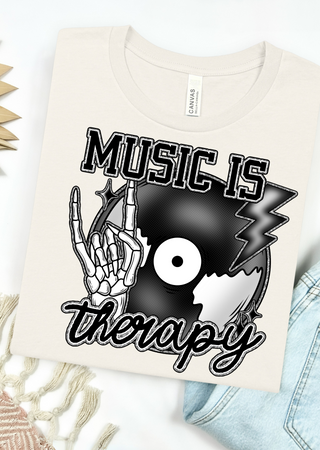 Music is My Therapy Bella Canvas T-Shirt