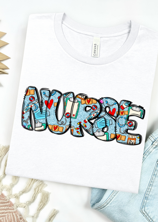 Nurse Doodle Bella Canvas T-Shirt