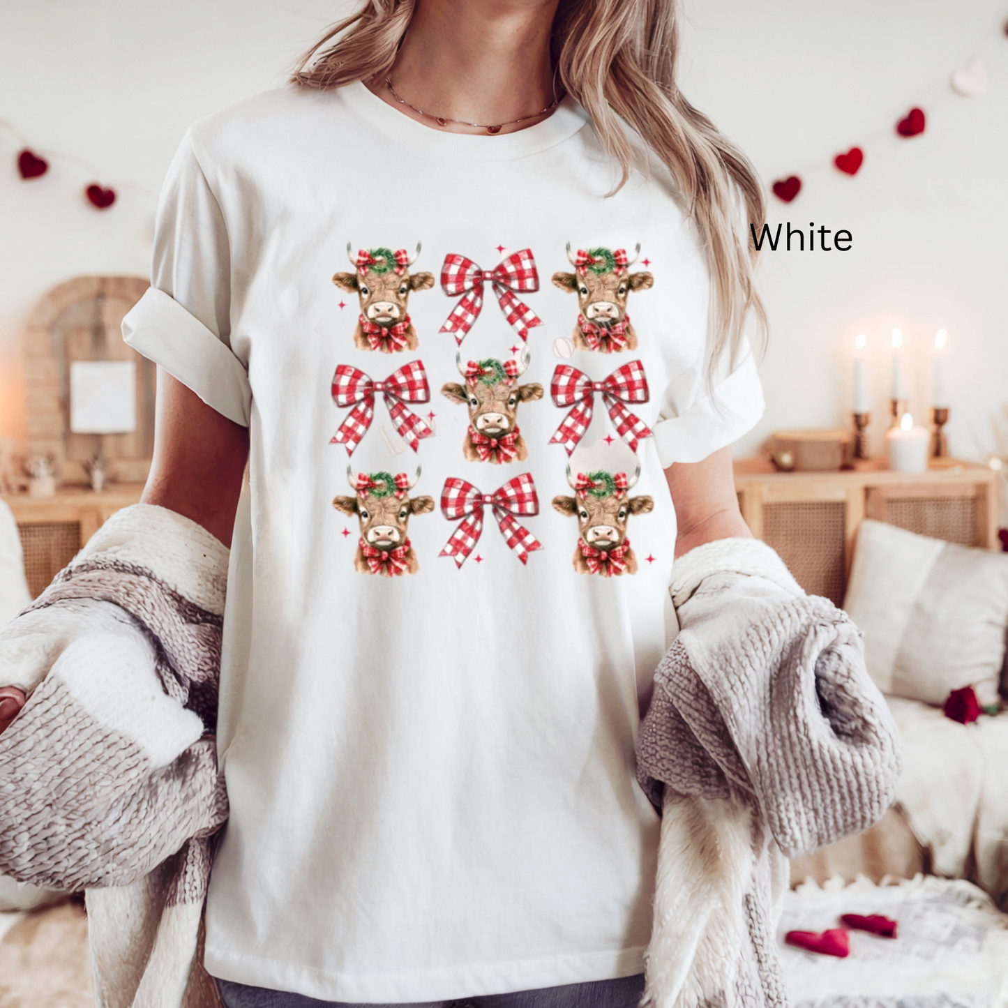 Christmas Cows & Bows Tee