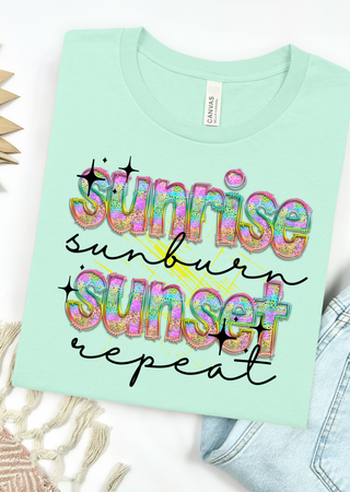 Sunrise Sunburn Repeat Bella Canvas T-Shirt