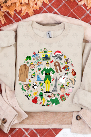 Christmas Collage Crewneck Sweatshirt