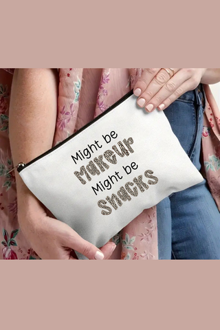 Might Be Makeup Canvas Zipper Pouch
