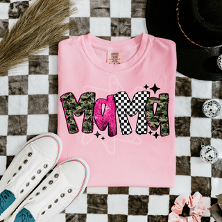Mama Camo Checkered Tee