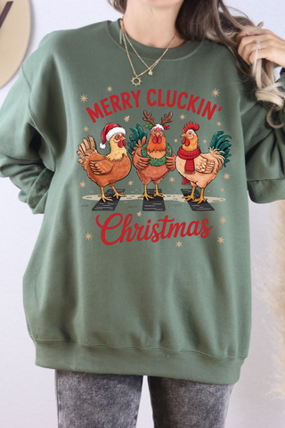 Merry Clucking Christmas Sweatshirt