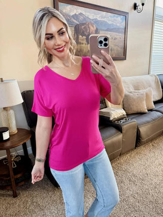 IN STOCK Chloe Cozy Top - Hot Pink