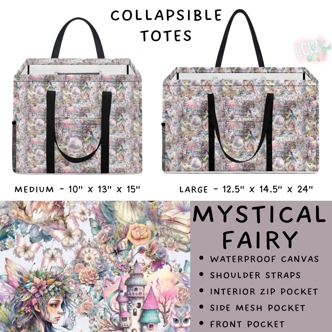 Batch #267 - Collapsible Totes - Closes 1/6 - ETA mid March - Mystical Fairy Collapsible Tote