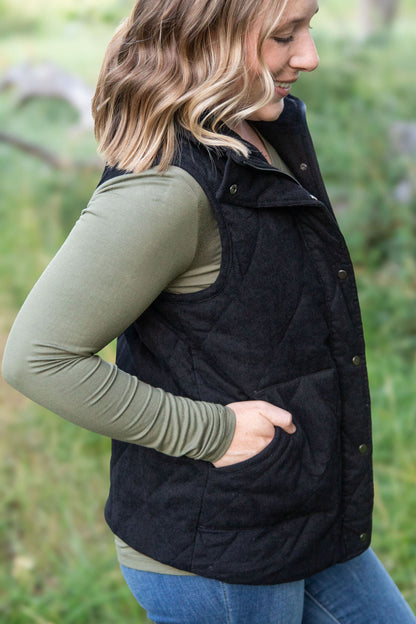 Corduroy Vest - Black