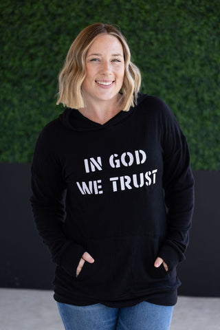 IN STOCK Corrine Embroidered Hoodie - In God We Trust