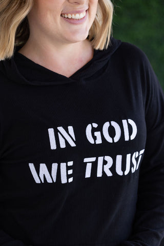 IN STOCK Corrine Embroidered Hoodie - In God We Trust