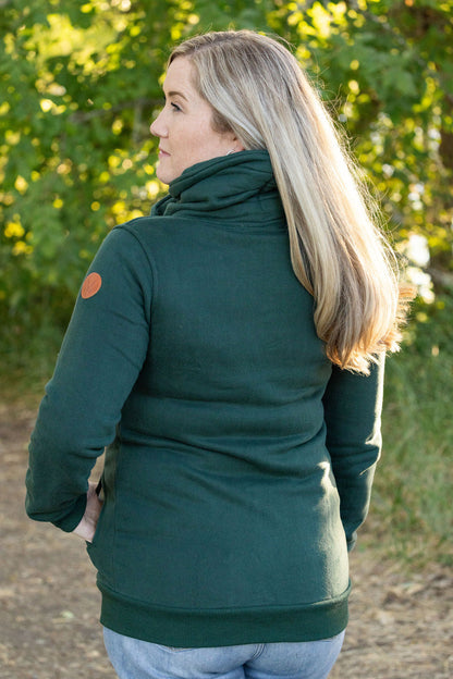 Quinn ZipUp Cowl - Evergreen | Women's Hoodie