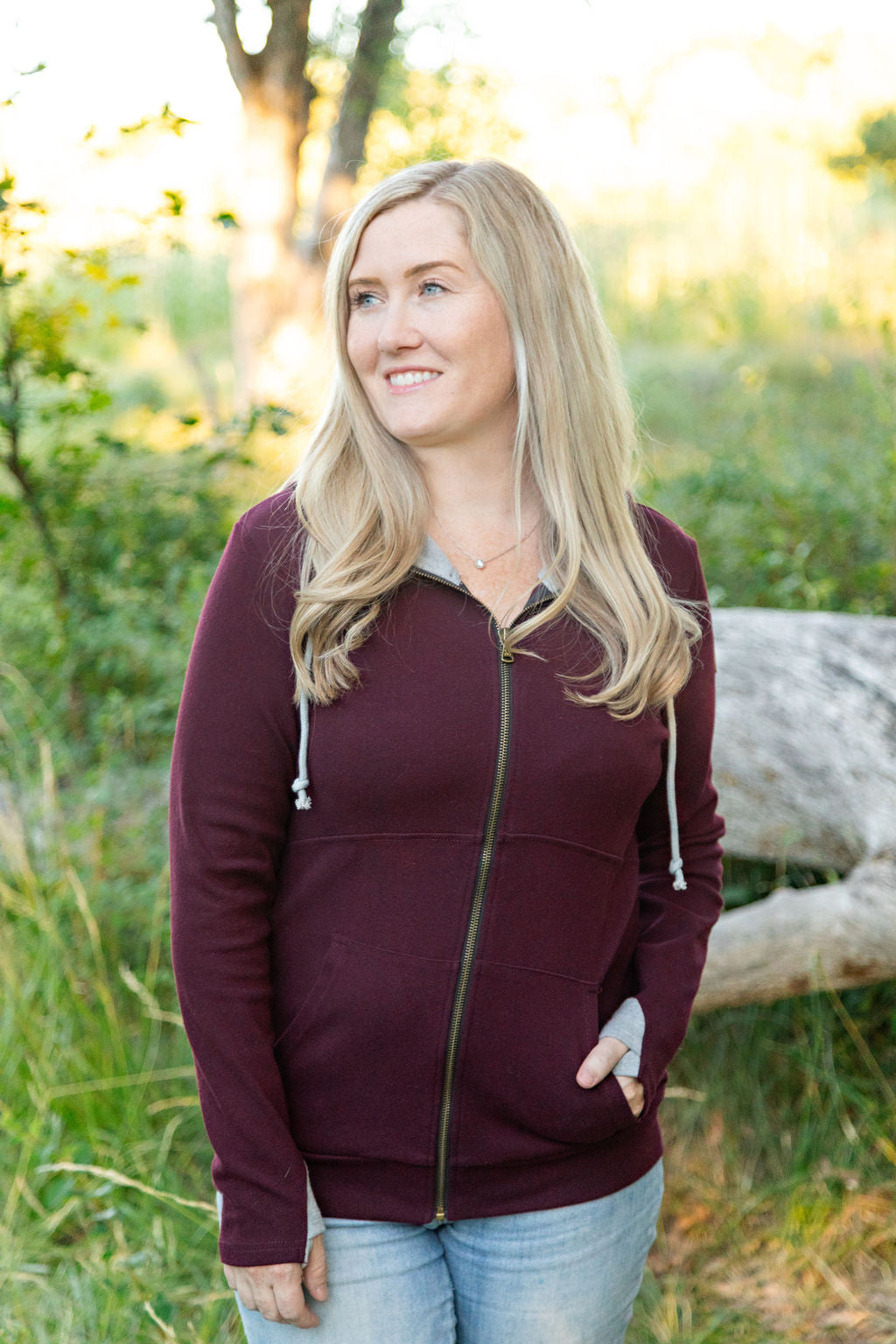  Classic FullZip -  Burgundy | Women's Hoodie