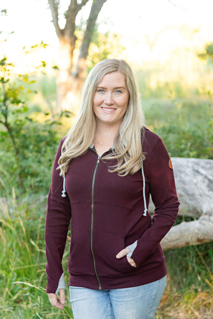 Classic FullZip - Burgundy | Women's Hoodie FINAL SALE