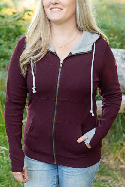 Classic FullZip - Burgundy | Women's Hoodie FINAL SALE