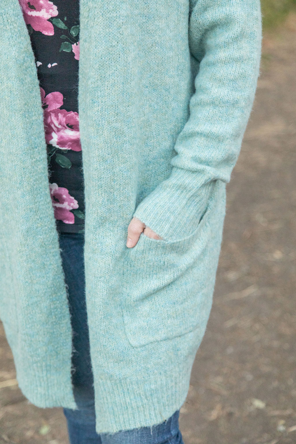 Madison Cozy Cardigan - Sage/Blue Mix | Women's Cardigan