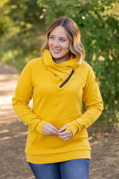 Classic Zoey ZipCowl Sweatshirt - Mustard | Women's Sweatshirt