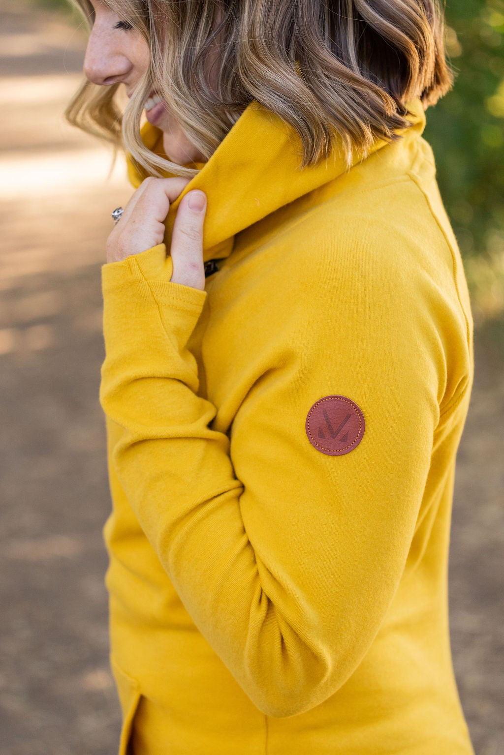 Classic Zoey ZipCowl Sweatshirt - Mustard | Women's Sweatshirt