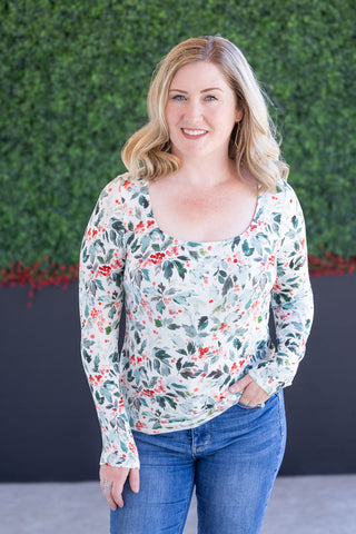 IN STOCK Alyssa Long Sleeve Top - Winter Berry FINAL SALE