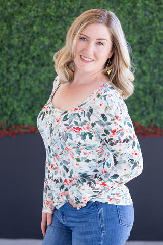 IN STOCK Alyssa Long Sleeve Top - Winter Berry FINAL SALE