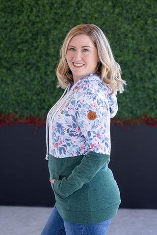 IN STOCK Hailey Pullover Hoodie - Winter Berry and Evergreen FINAL SALE