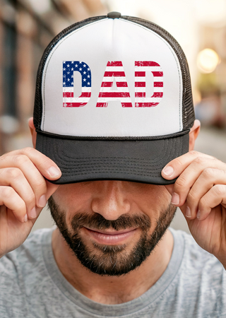 Dad USA Flag Trucker Hat