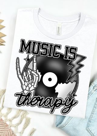 Music is My Therapy Bella Canvas T-Shirt