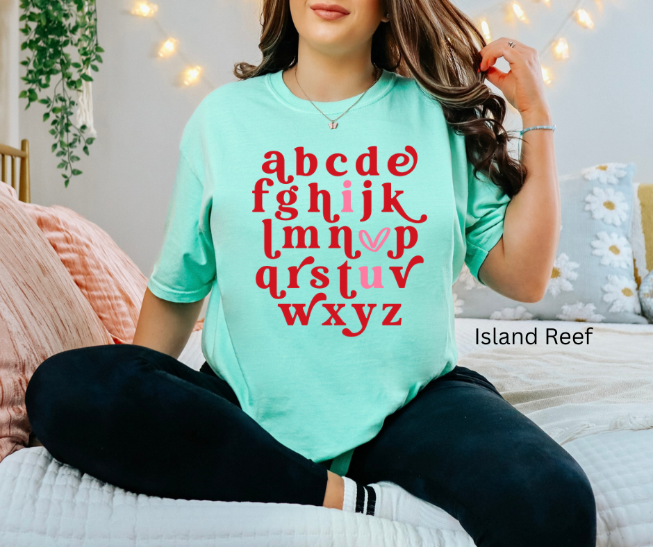 ALPHABET I love you Tee