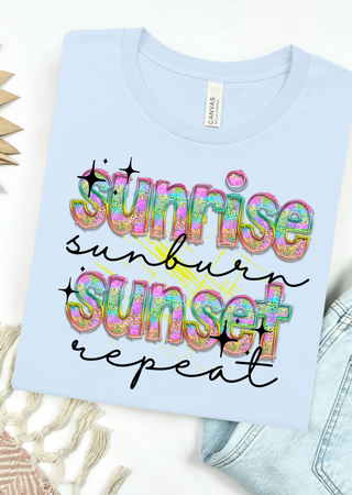 Sunrise Sunburn Repeat Bella Canvas T-Shirt