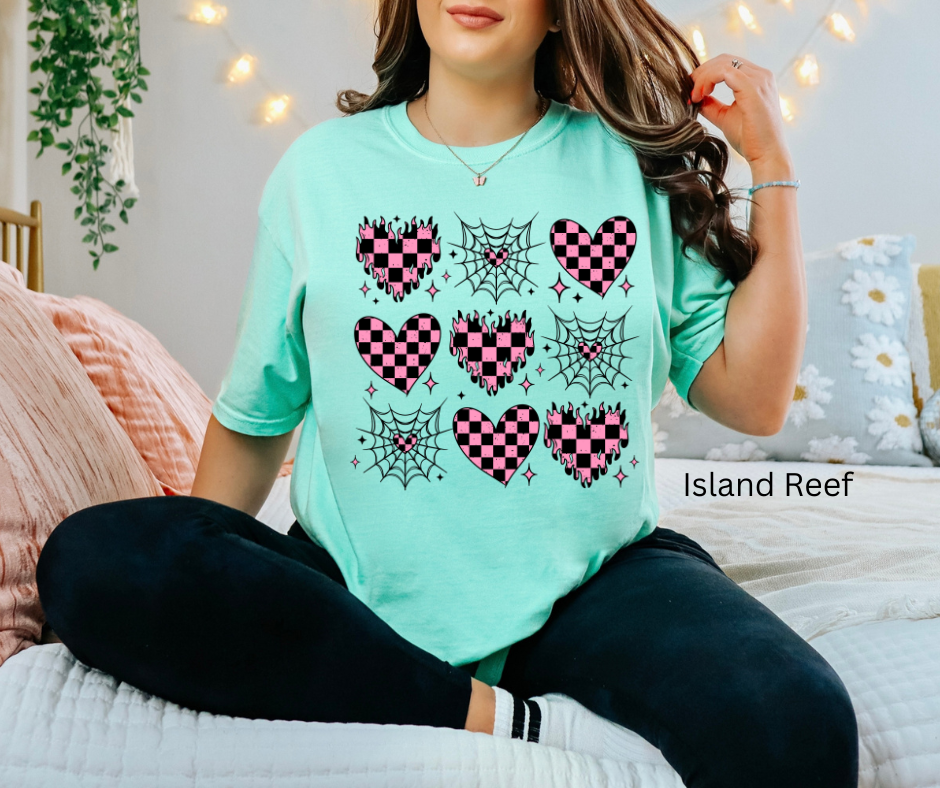 Hearts in a Web Tee