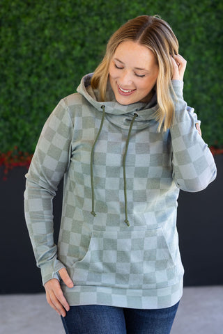 IN STOCK Ashley Hoodie - Olive Checkers