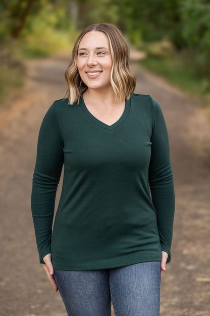 Leah Long Sleeve Top - Evergreen | Women's Casual Top