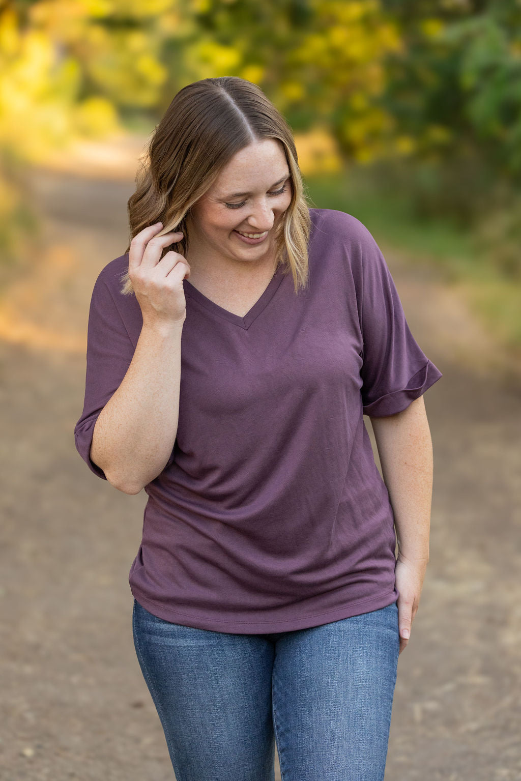 Selene Relaxed Top - Amethyst | Women's Top