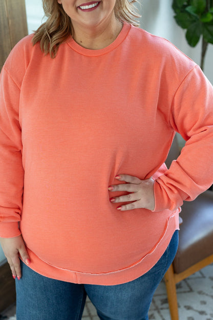 IN STOCK Vintage Wash Pullover - Coral FINAL SALE